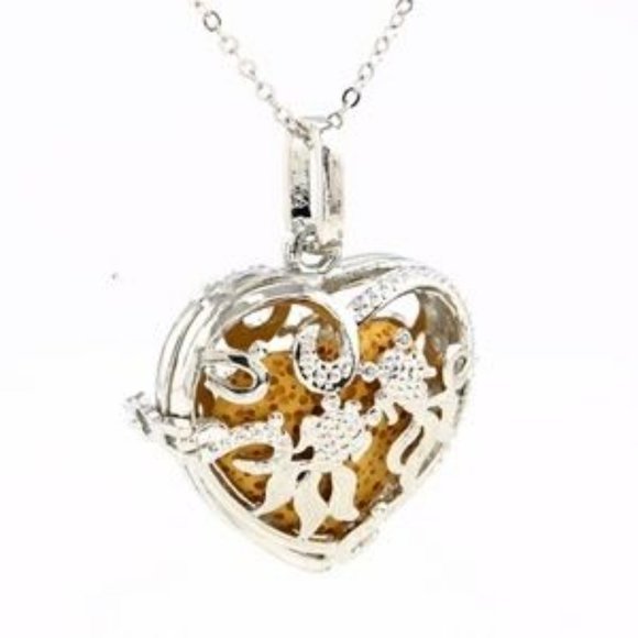 Heart Essential Oil Diffuser Pendant - Picture 3 of 5